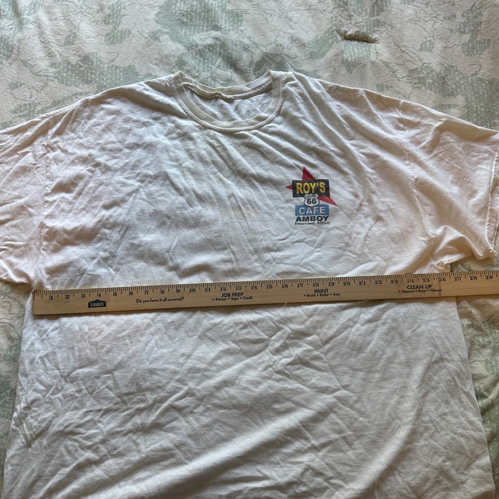 Vtg Men's Ride Free Route 66 Biker Rags Ivory White Sz 2XL‎ T Shirt Eagle Skull